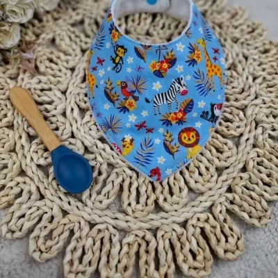 Bavoir bandana Petits animaux 0-9 mois